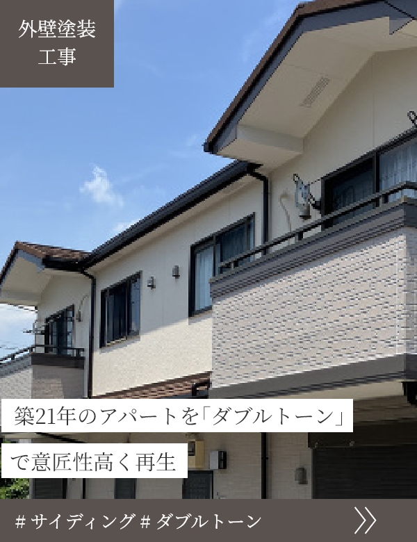 築21年のアパートをダブルトーンで意匠性高く再生