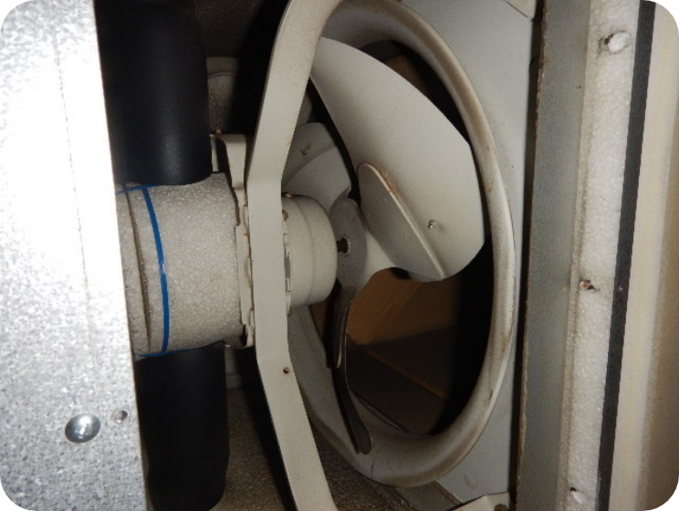 小屋裏OM機器ファンモータ故障