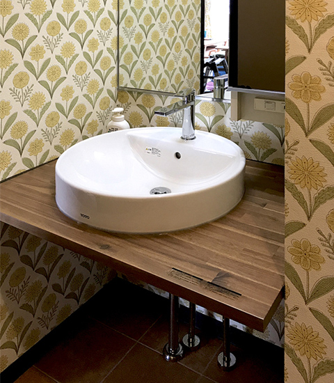 リフォーム後の洗面台