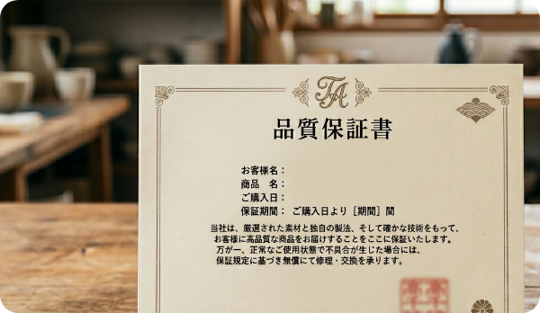 品質保証書